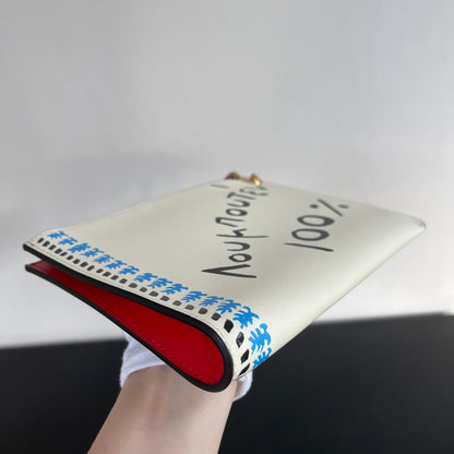 Christian Louboutin Greekaba Leather Wristlet/ Pochette
