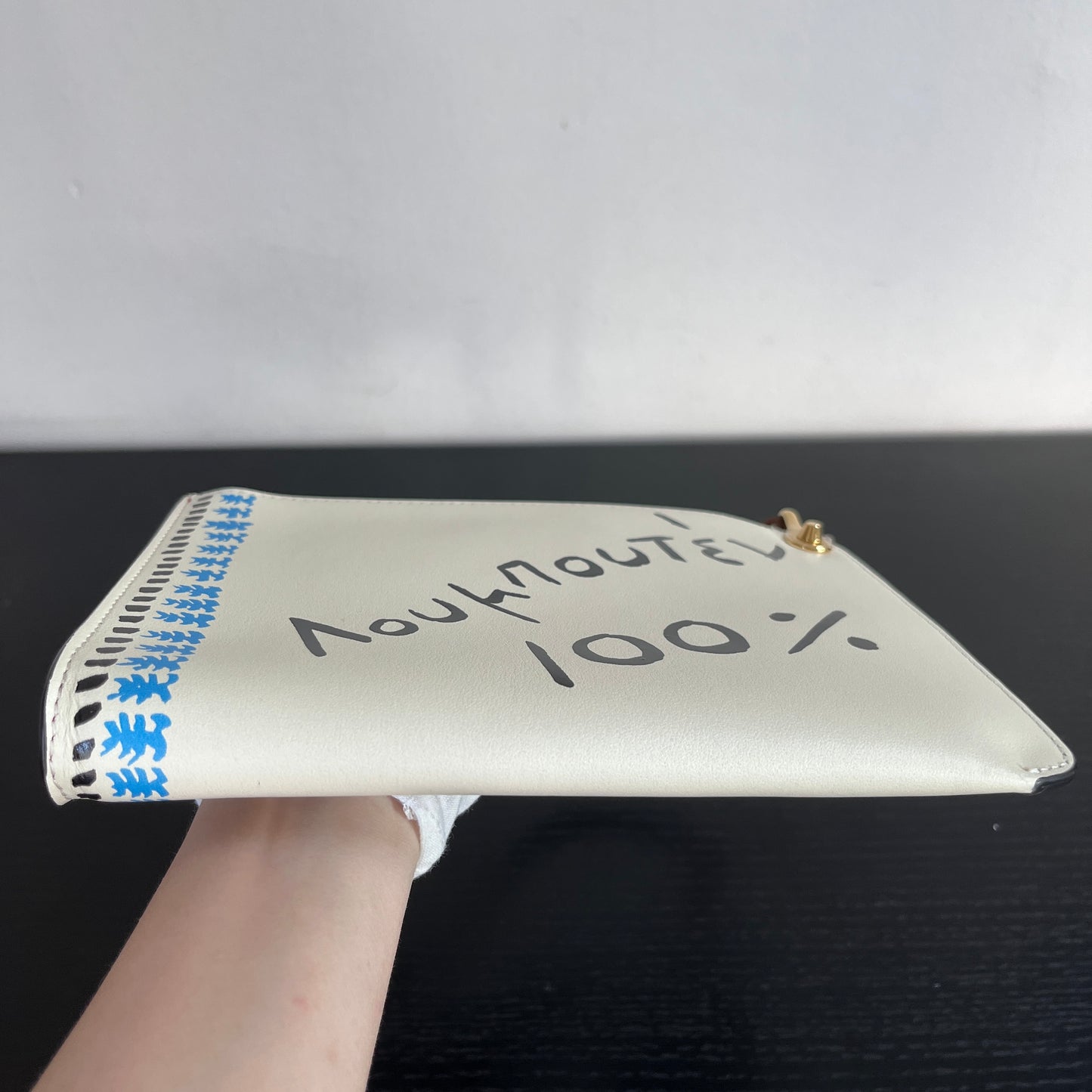 Christian Louboutin Greekaba Leather Wristlet/ Pochette