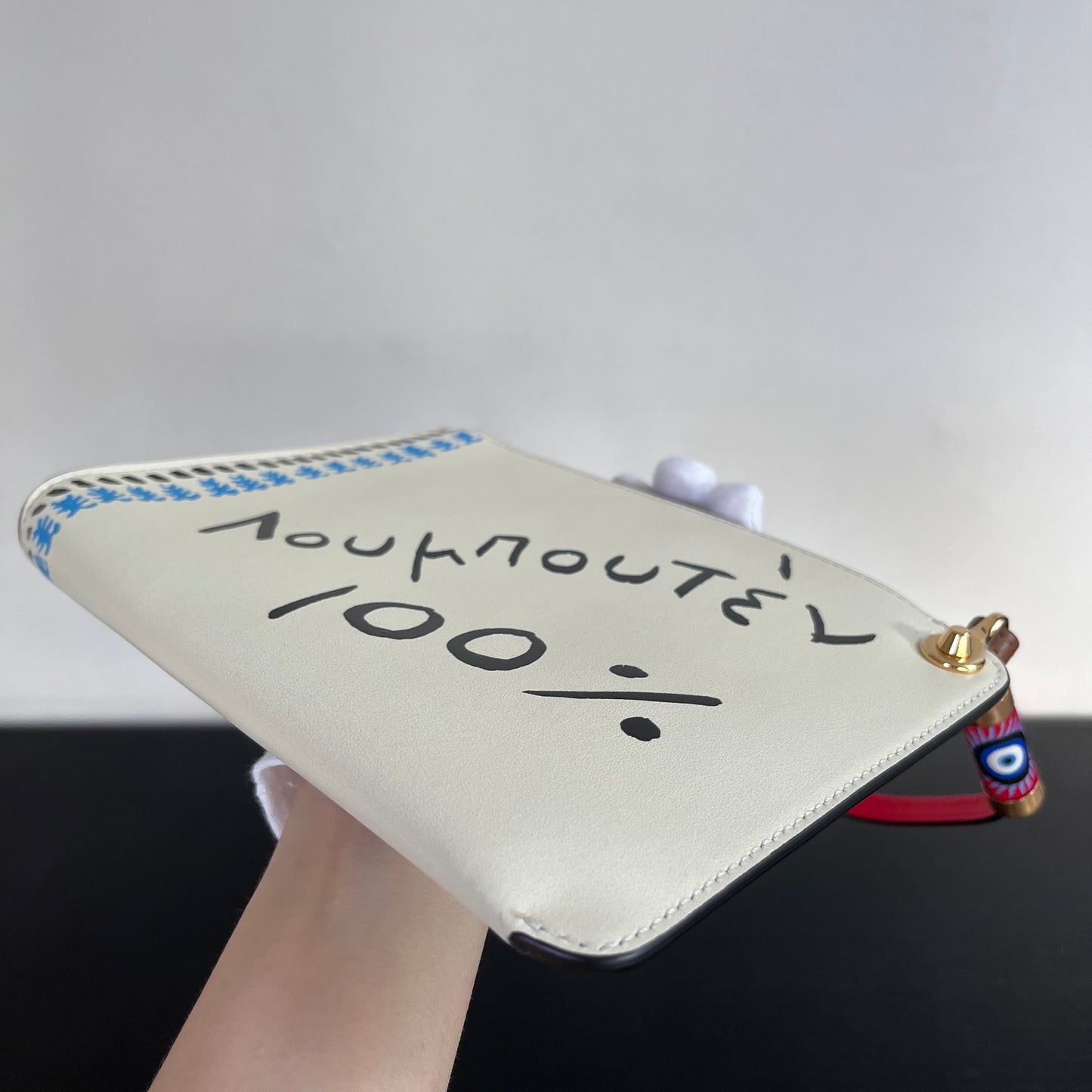 Christian Louboutin Greekaba Leather Wristlet/ Pochette