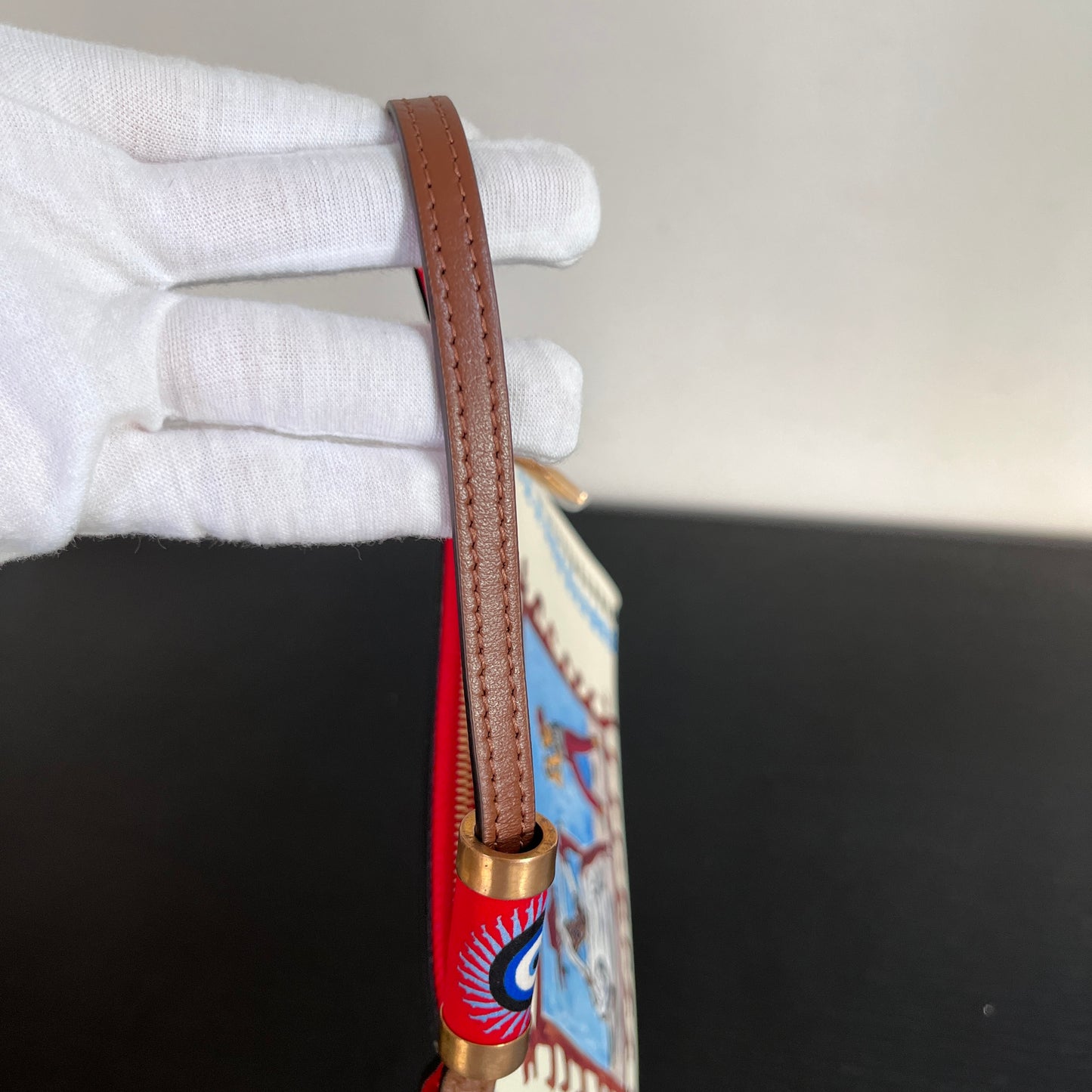 Christian Louboutin Greekaba Leather Wristlet/ Pochette