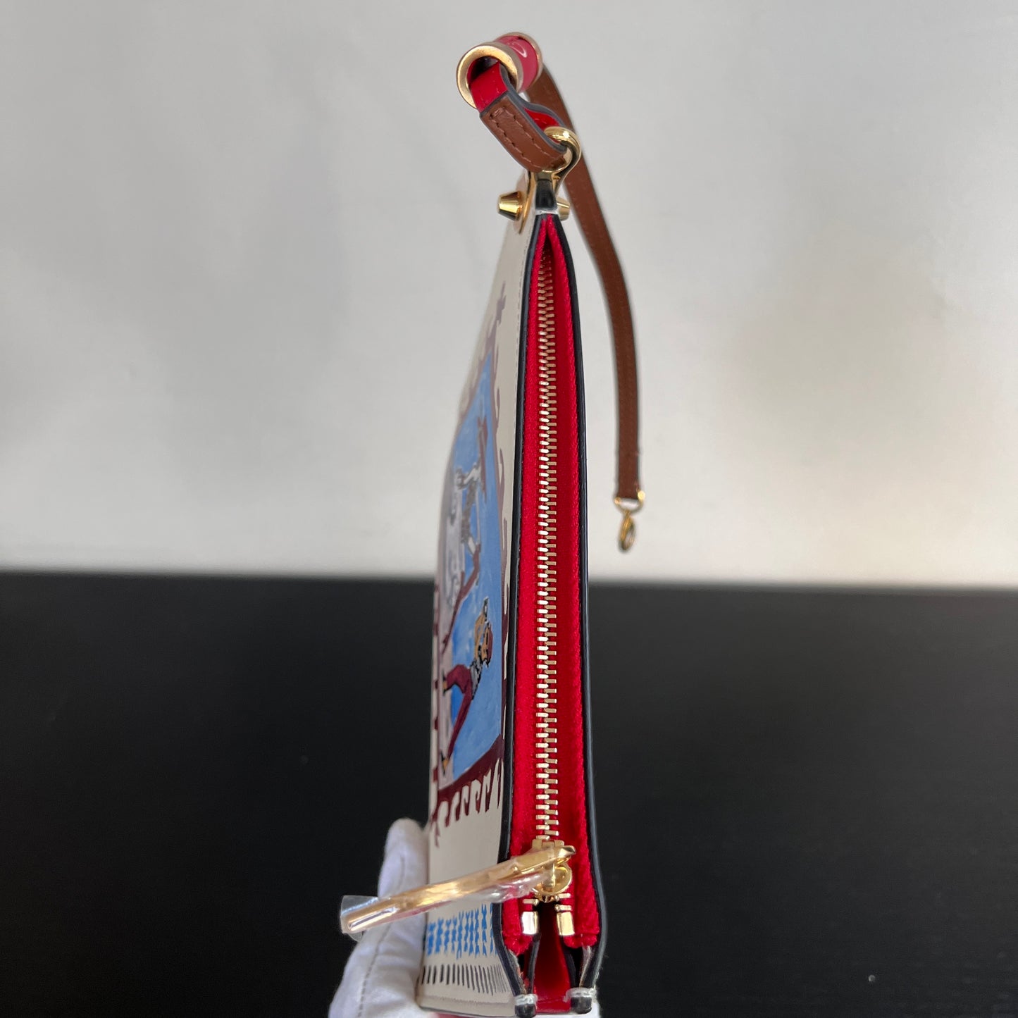Christian Louboutin Greekaba Leather Wristlet/ Pochette
