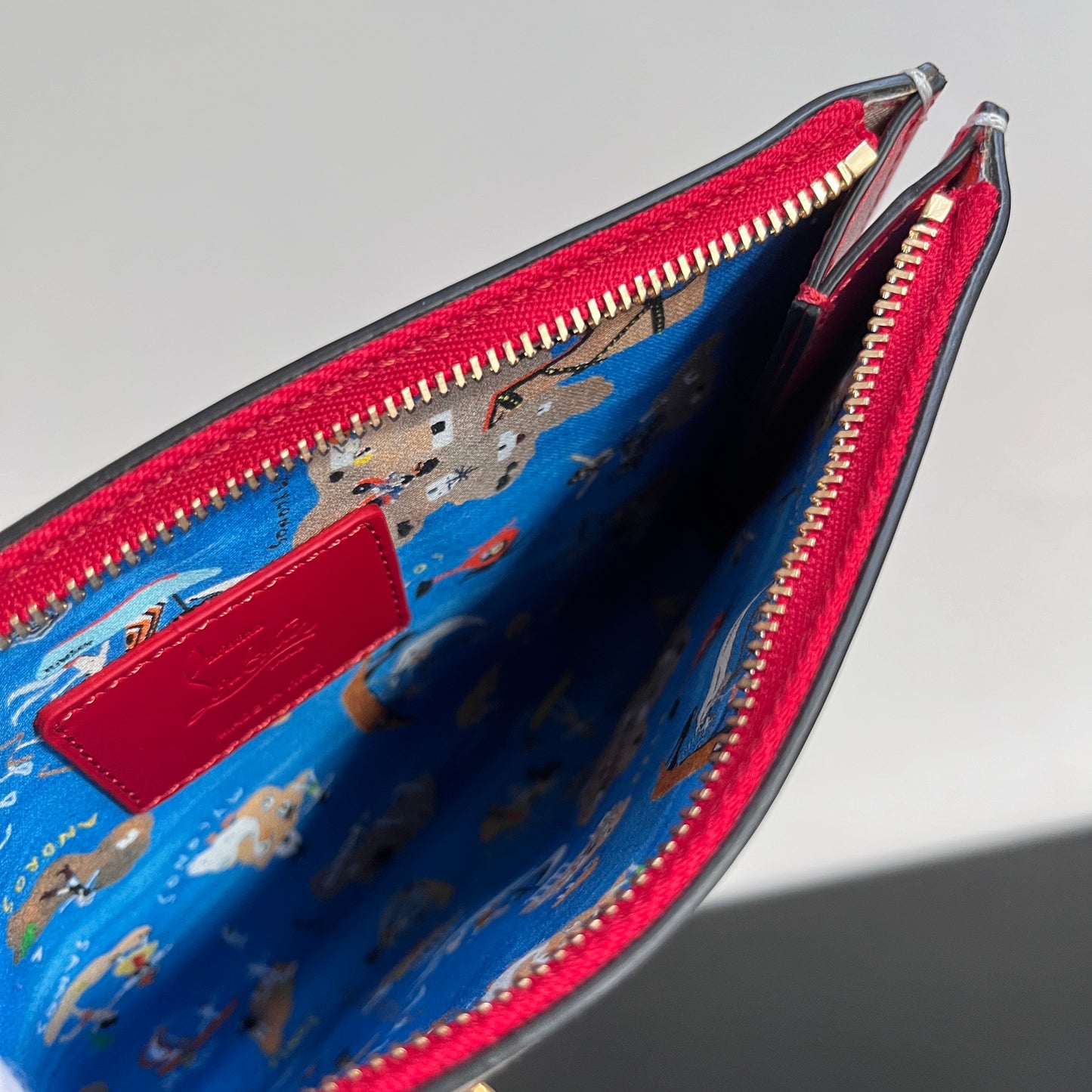 Christian Louboutin Greekaba Leather Wristlet/ Pochette