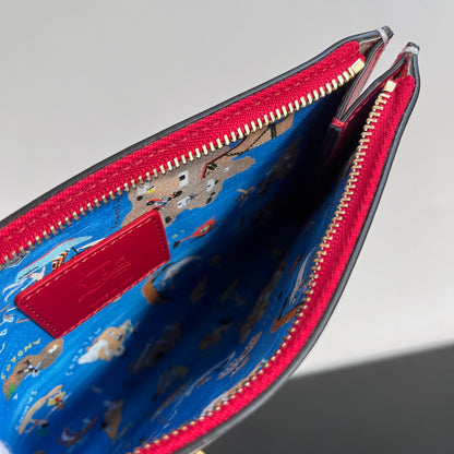 Christian Louboutin Greekaba Leather Wristlet/ Pochette
