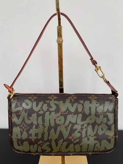 Louis Vuitton x Stephen Sprouse Kaki Monogram Graffiti Pochette
