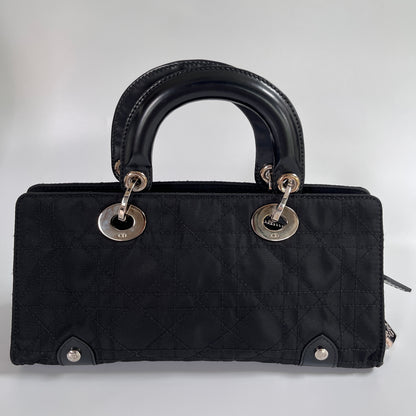 Christian Dior Lady Dior Vintage Nylon East West Mini Top Handle