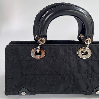 Christian Dior Lady Dior Vintage Nylon East West Mini Top Handle