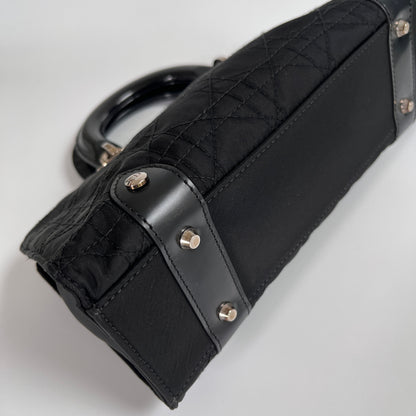 Christian Dior Lady Dior Vintage Nylon East West Mini Top Handle