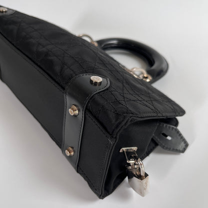 Christian Dior Lady Dior Vintage Nylon East West Mini Top Handle