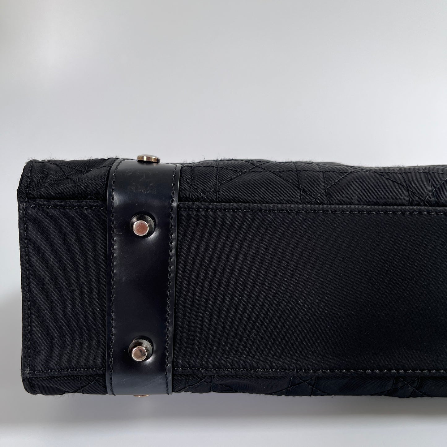 Christian Dior Lady Dior Vintage Nylon East West Mini Top Handle