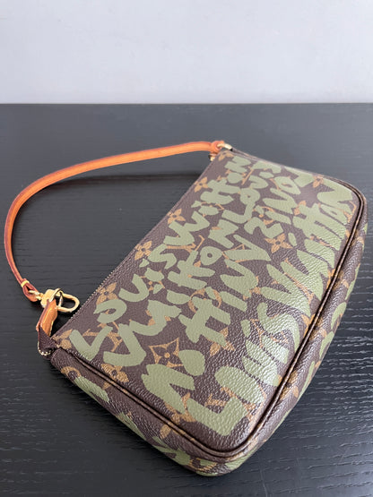 Louis Vuitton x Stephen Sprouse Kaki Monogram Graffiti Pochette