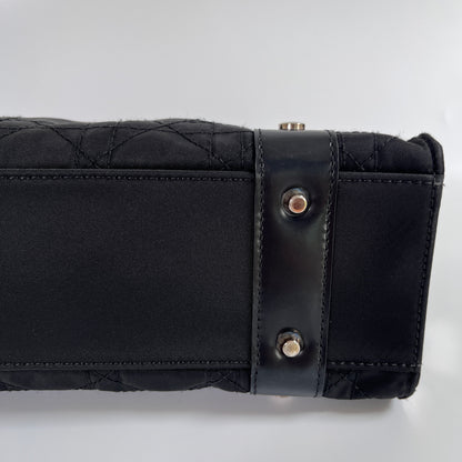 Christian Dior Lady Dior Vintage Nylon East West Mini Top Handle