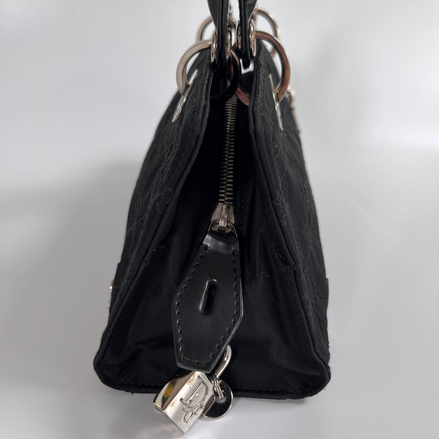 Christian Dior Lady Dior Vintage Nylon East West Mini Top Handle