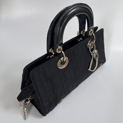 Christian Dior Lady Dior Vintage Nylon East West Mini Top Handle