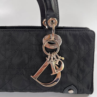 Christian Dior Lady Dior Vintage Nylon East West Mini Top Handle