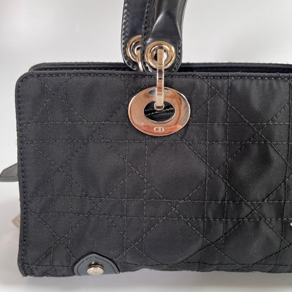 Christian Dior Lady Dior Vintage Nylon East West Mini Top Handle