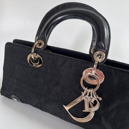 Christian Dior Lady Dior Vintage Nylon East West Mini Top Handle