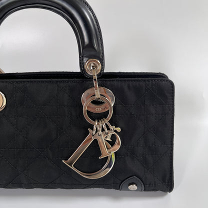 Christian Dior Lady Dior Vintage Nylon East West Mini Top Handle
