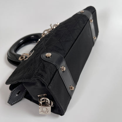 Christian Dior Lady Dior Vintage Nylon East West Mini Top Handle