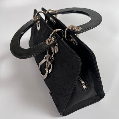 Christian Dior Lady Dior Vintage Nylon East West Mini Top Handle