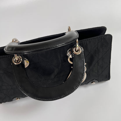 Christian Dior Lady Dior Vintage Nylon East West Mini Top Handle