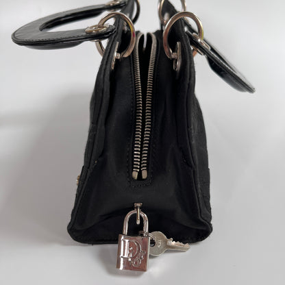 Christian Dior Lady Dior Vintage Nylon East West Mini Top Handle