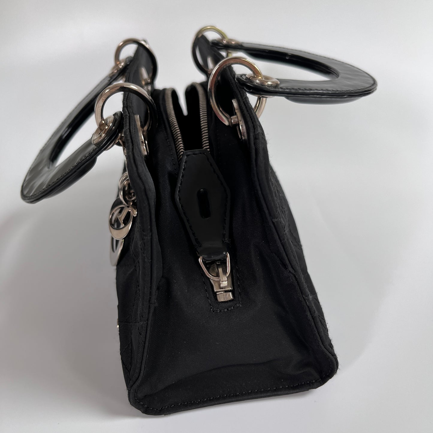 Christian Dior Lady Dior Vintage Nylon East West Mini Top Handle