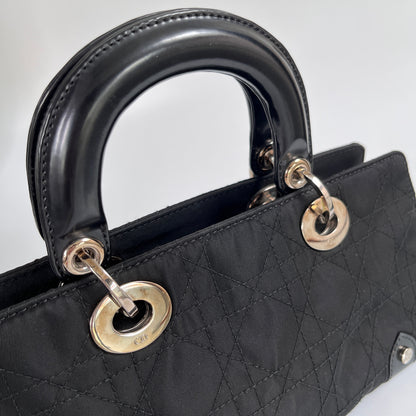 Christian Dior Lady Dior Vintage Nylon East West Mini Top Handle