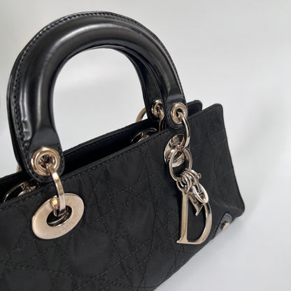 Christian Dior Lady Dior Vintage Nylon East West Mini Top Handle