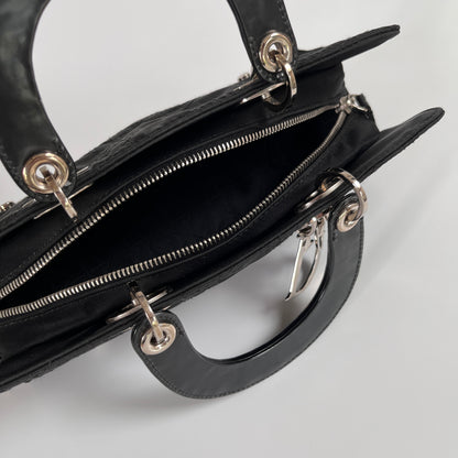 Christian Dior Lady Dior Vintage Nylon East West Mini Top Handle