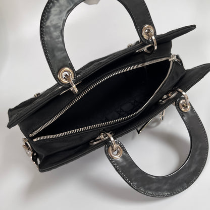 Christian Dior Lady Dior Vintage Nylon East West Mini Top Handle