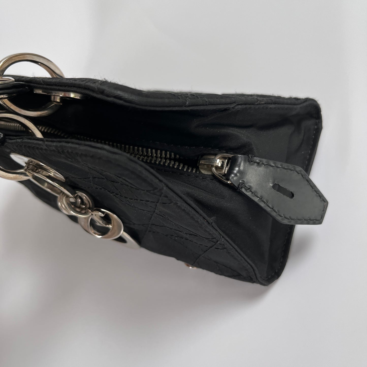 Christian Dior Lady Dior Vintage Nylon East West Mini Top Handle