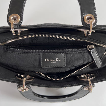 Christian Dior Lady Dior Vintage Nylon East West Mini Top Handle