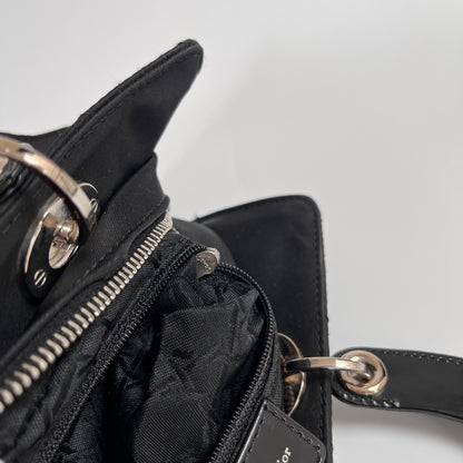Christian Dior Lady Dior Vintage Nylon East West Mini Top Handle