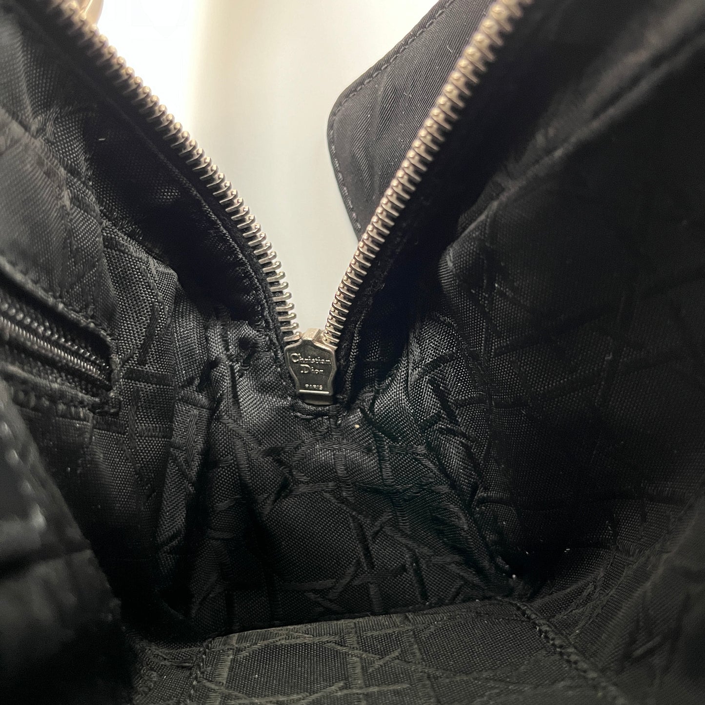 Christian Dior Lady Dior Vintage Nylon East West Mini Top Handle