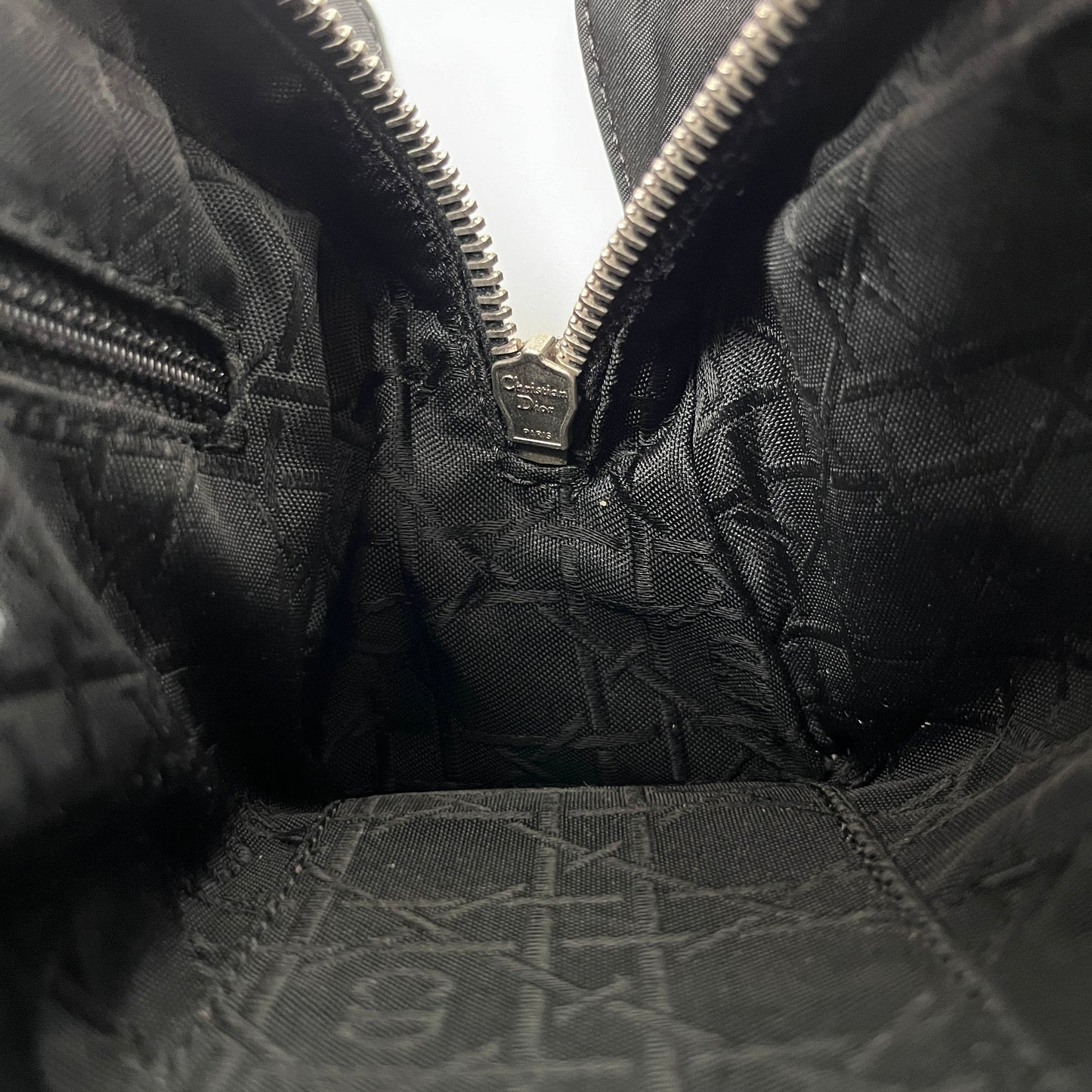 Christian Dior Lady Dior Vintage Nylon East West Mini Top Handle