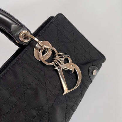 Christian Dior Lady Dior Vintage Nylon East West Mini Top Handle