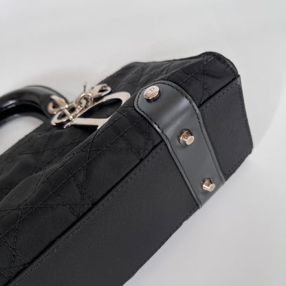 Christian Dior Lady Dior Vintage Nylon East West Mini Top Handle