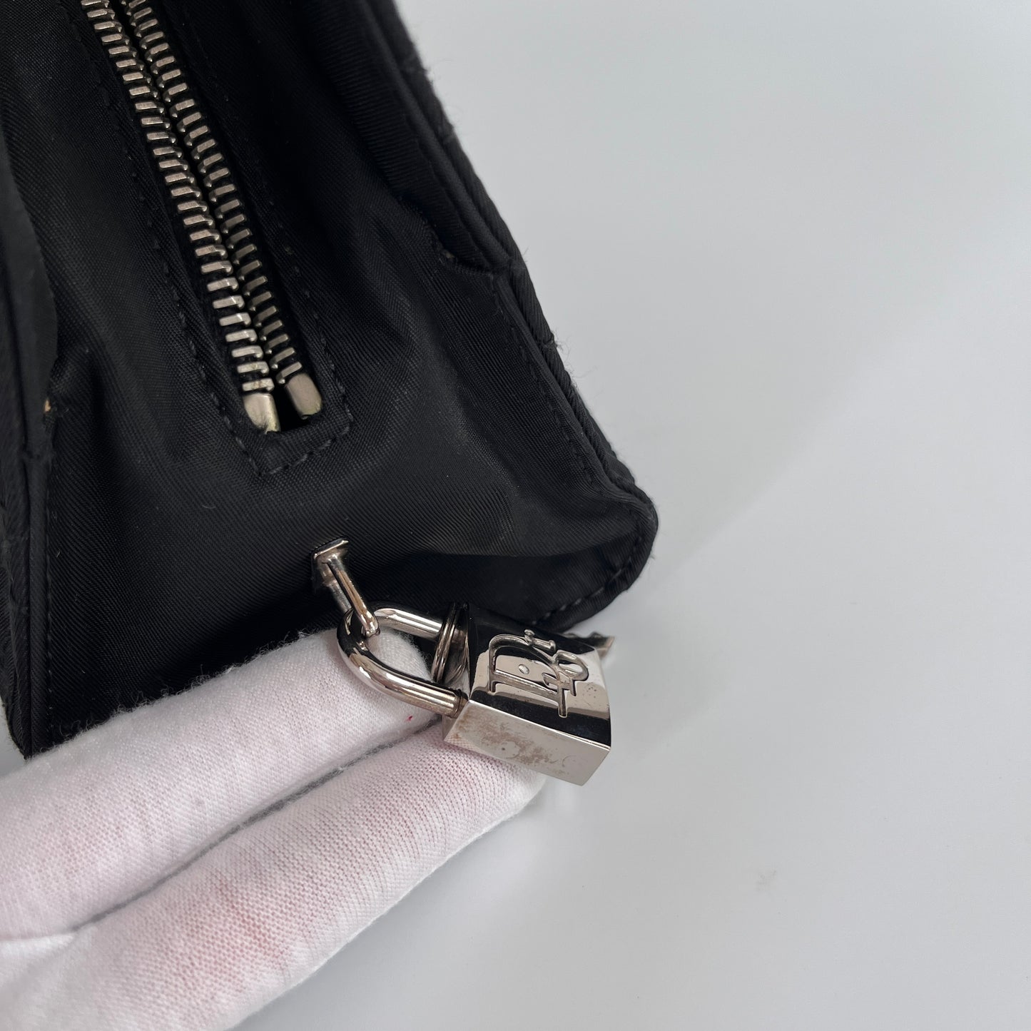 Christian Dior Lady Dior Vintage Nylon East West Mini Top Handle