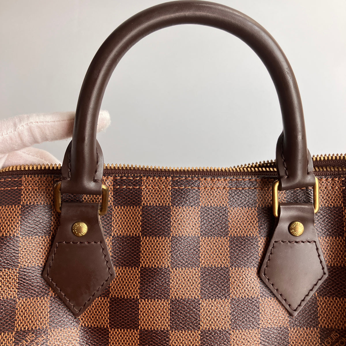 Louis Vuitton Speedy Bandouliere 30 Damier Ebene Crossbody Bag