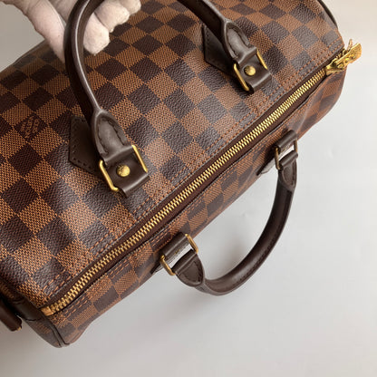 Louis Vuitton Speedy Bandouliere 30 Damier Ebene Crossbody Bag