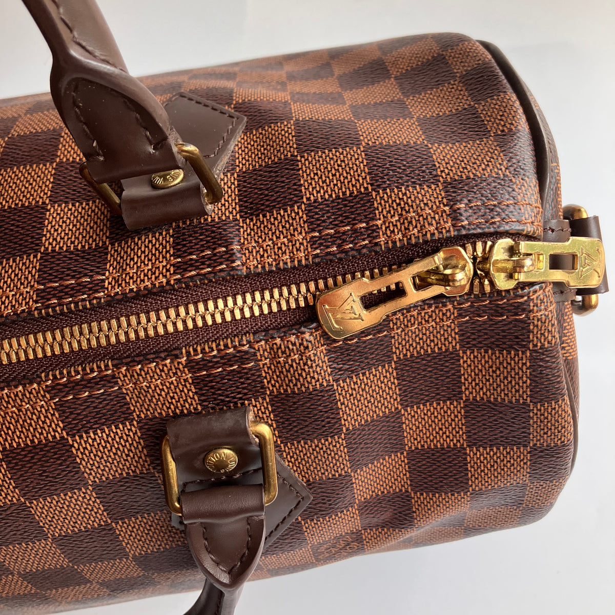 Louis Vuitton Speedy Bandouliere 30 Damier Ebene Crossbody Bag