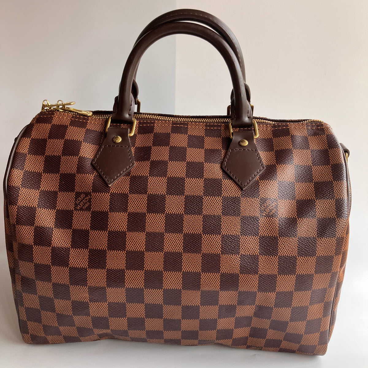 Louis Vuitton Speedy Bandouliere 30 Damier Ebene Crossbody Bag