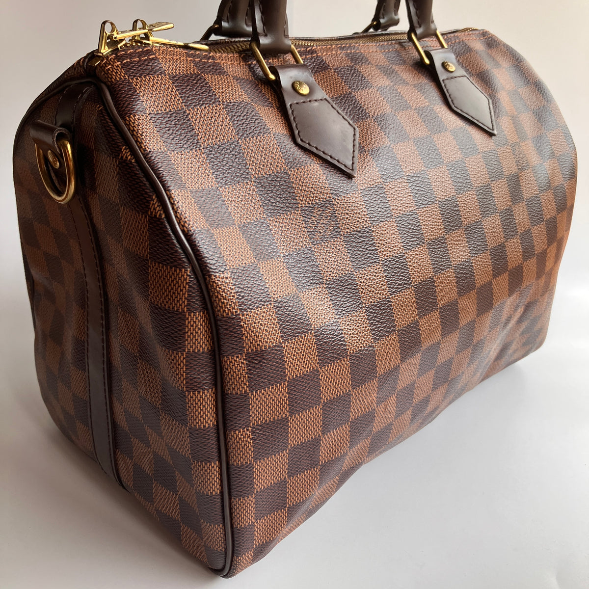 Louis Vuitton Speedy Bandouliere 30 Damier Ebene Crossbody Bag