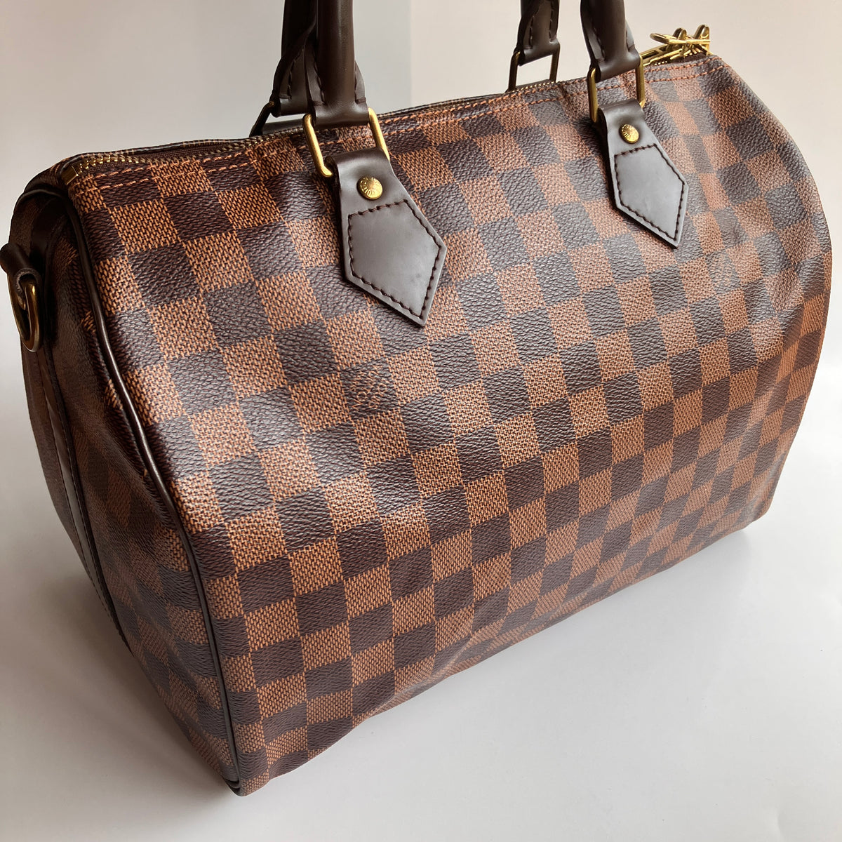 Louis Vuitton Speedy Bandouliere 30 Damier Ebene Crossbody Bag