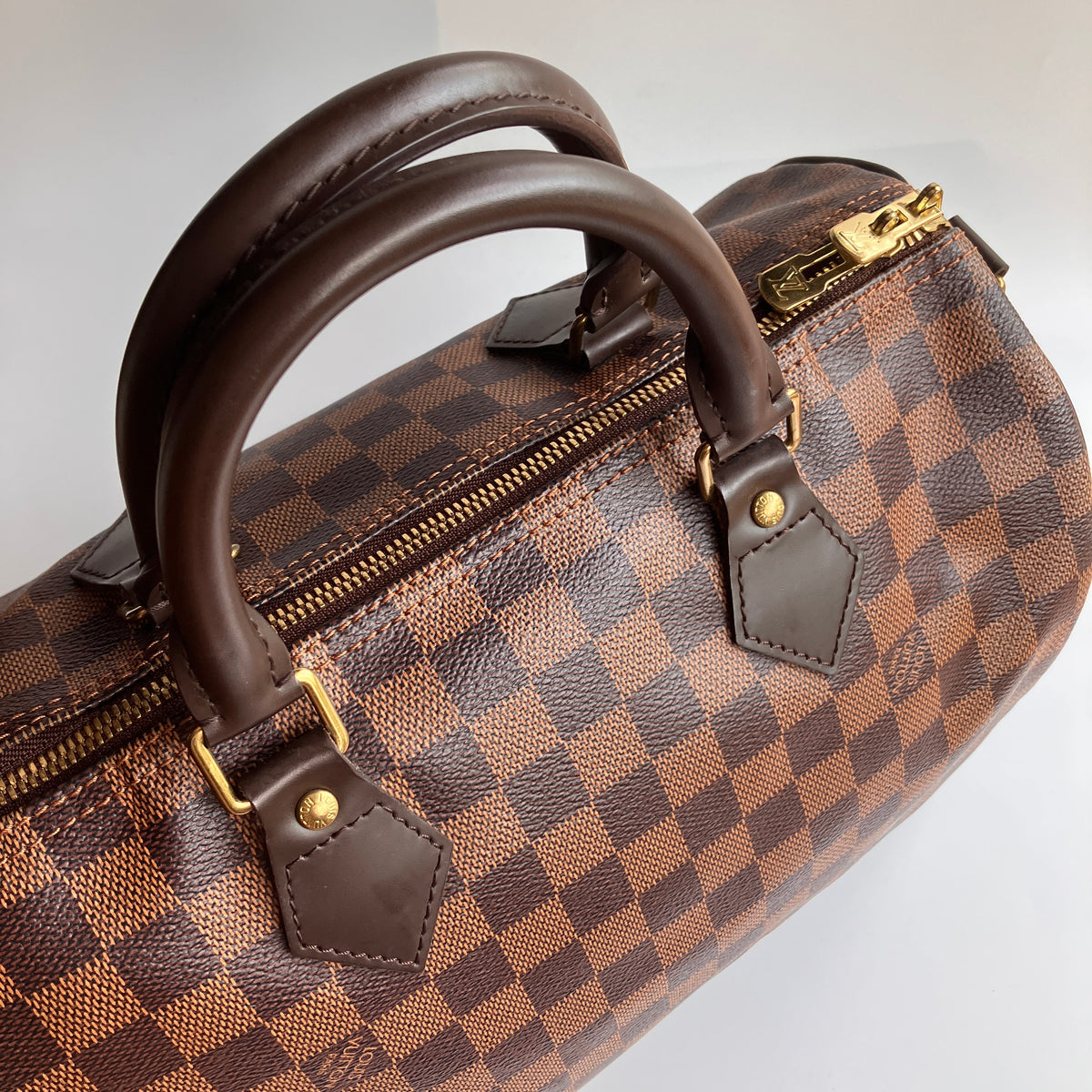 Louis Vuitton Speedy Bandouliere 30 Damier Ebene Crossbody Bag