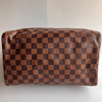 Louis Vuitton Speedy Bandouliere 30 Damier Ebene Crossbody Bag