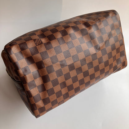 Louis Vuitton Speedy Bandouliere 30 Damier Ebene Crossbody Bag