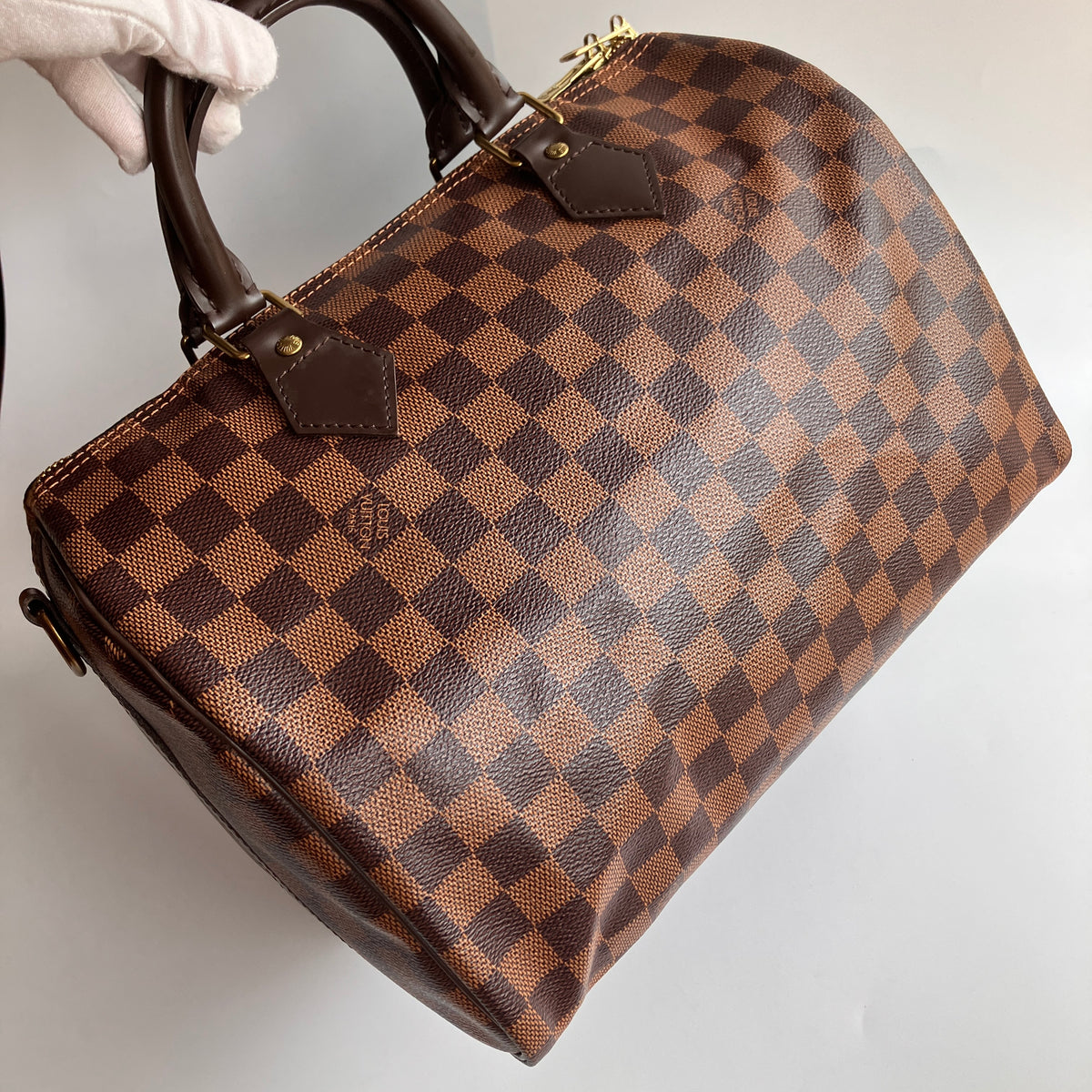 Louis Vuitton Speedy Bandouliere 30 Damier Ebene Crossbody Bag