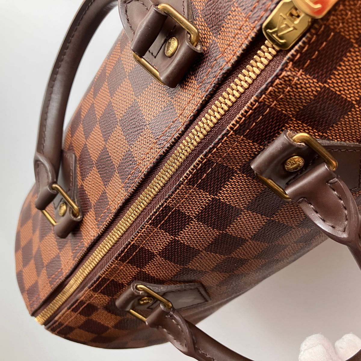 Louis Vuitton Speedy Bandouliere 30 Damier Ebene Crossbody Bag