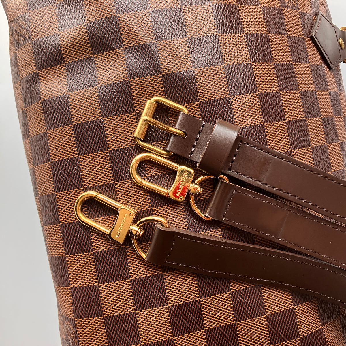 Louis Vuitton Speedy Bandouliere 30 Damier Ebene Crossbody Bag